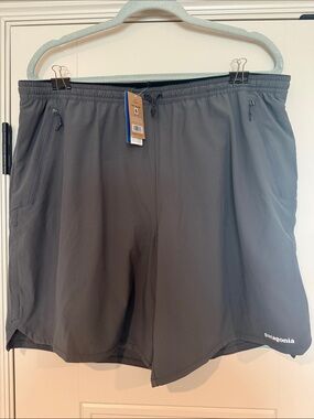 Patagonia Men's Nine Trails Shorts 8” Regular Fit Forge Grey XL NWT